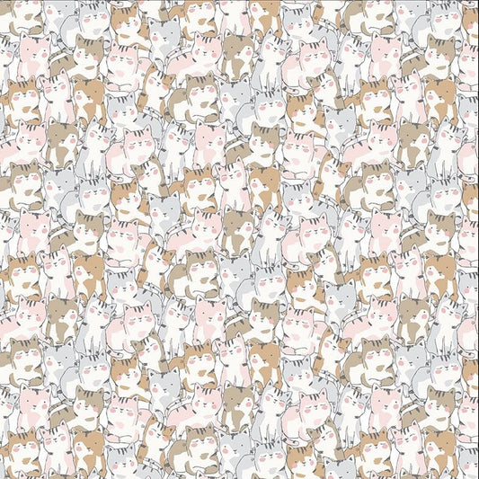 Packed Cats Multi Flannel