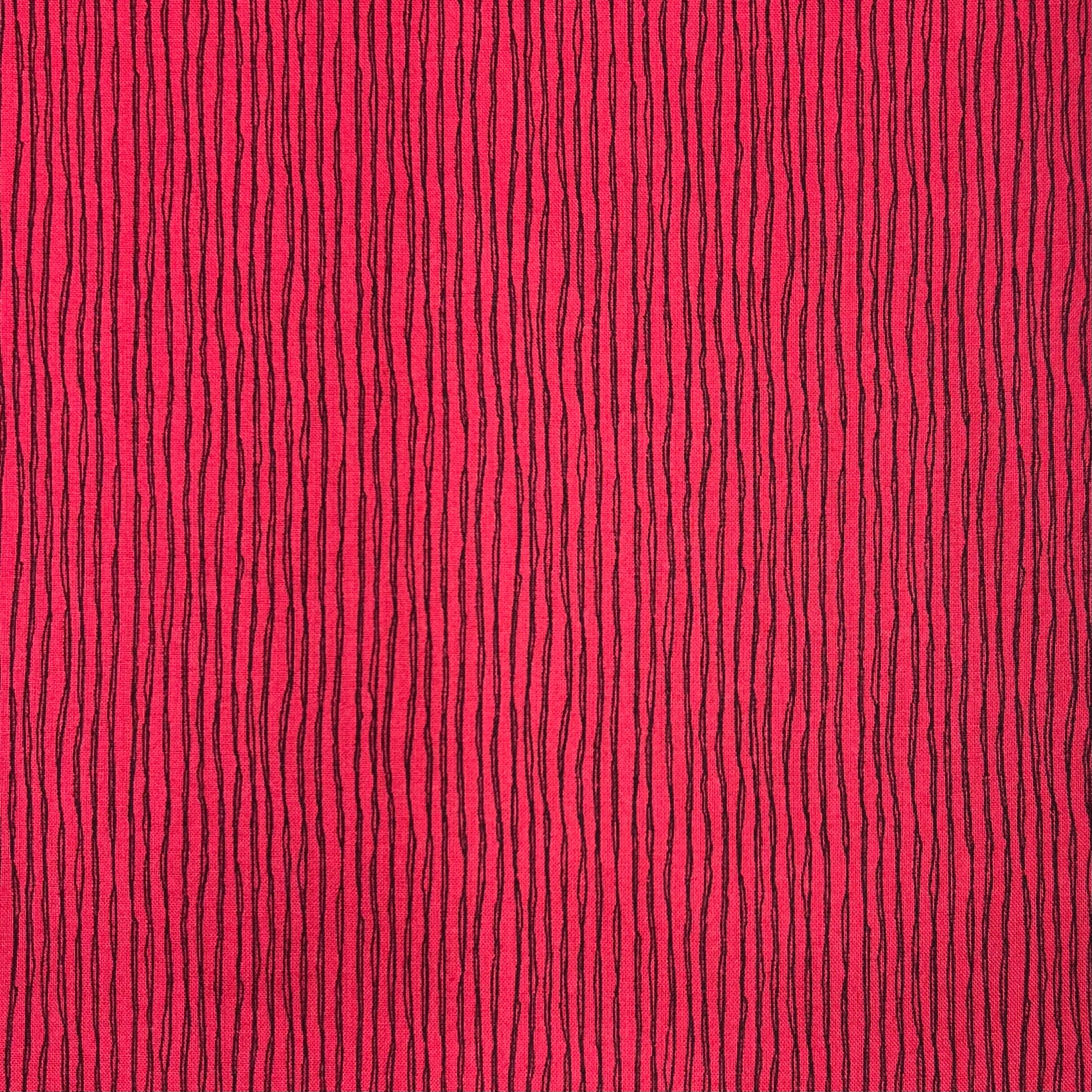 Sevenberry-Red With Lines on Cotton Shirting-fabric-gather here online