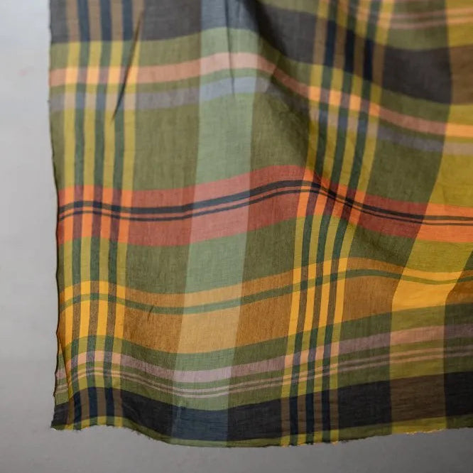 Merchant & Mills-Beanstalk Watercolour Check Cotton-fabric-gather here online
