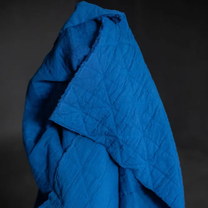 Merchant & Mills-Jacquard Quilted Cotton, Blue Pop-fabric-gather here online
