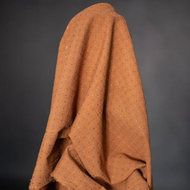 Merchant & Mills-Rust Bobbette Cross Stitch Indian Cotton-fabric-gather here online
