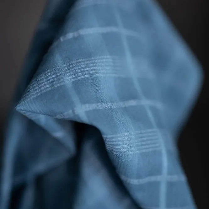 Merchant & Mills-Cerulean Blue Indian Cotton-fabric-gather here online