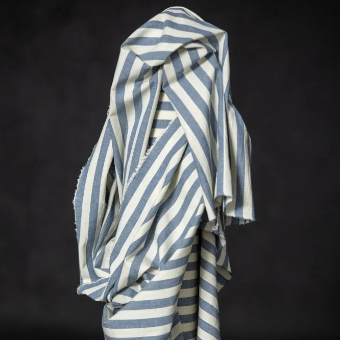Merchant & Mills-Amalfi Stripe Cotton/Linen-fabric-gather here online