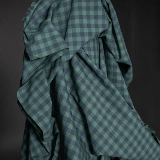 Merchant & Mills-Elsie Gingham Cotton/Linen-fabric-gather here online