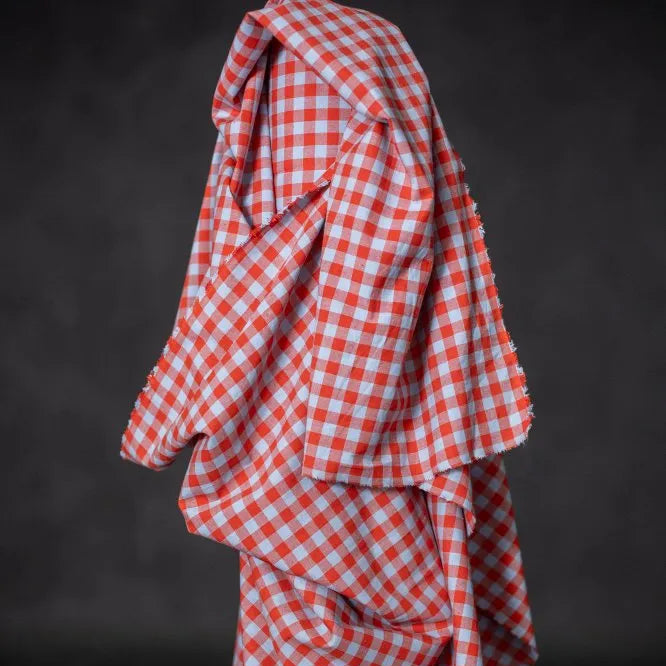 Merchant & Mills-Hot Candy Gingham Cotton/Linen-fabric-gather here online