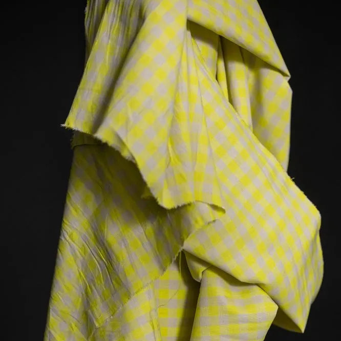 Merchant & Mills-Neon Fizz Gingham Cotton/Linen-fabric-gather here online