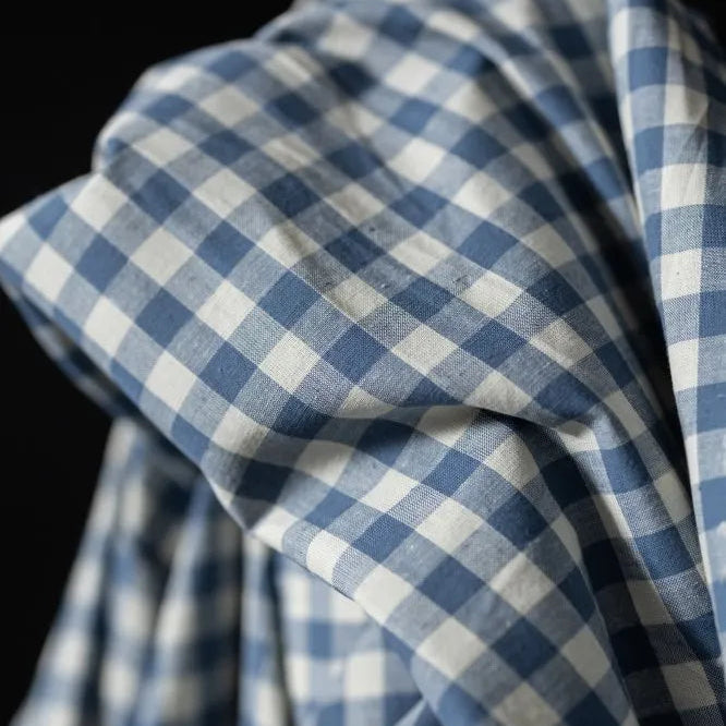 Merchant & Mills-Prairie Gingham Cotton/Linen-fabric-gather here online
