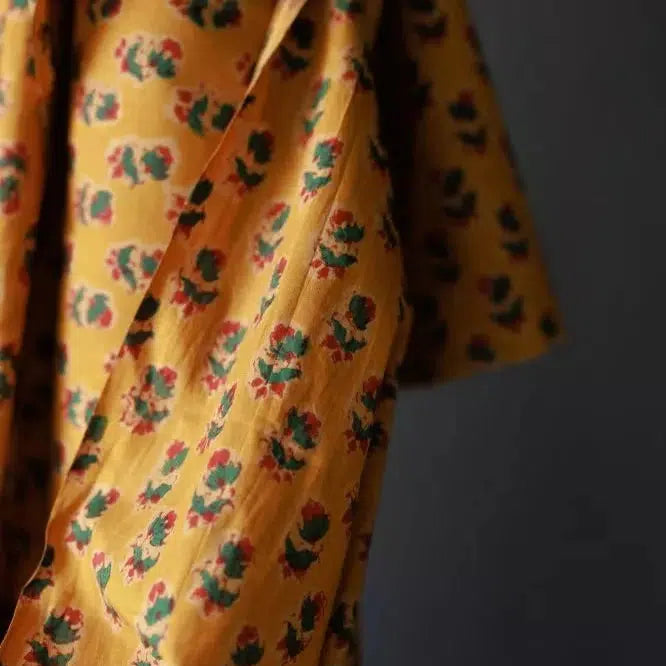 Merchant & Mills-Jardine Goldie Block Print Indian Cotton-fabric-gather here online