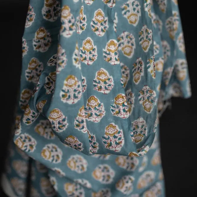 Merchant & Mills-Midsummer Block Print Indian Cotton-fabric-gather here online