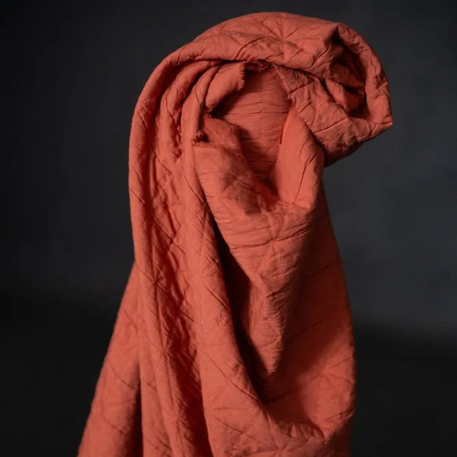 Merchant & Mills-Jacquard Quilted Cotton, Orange Spritz-fabric-gather here online