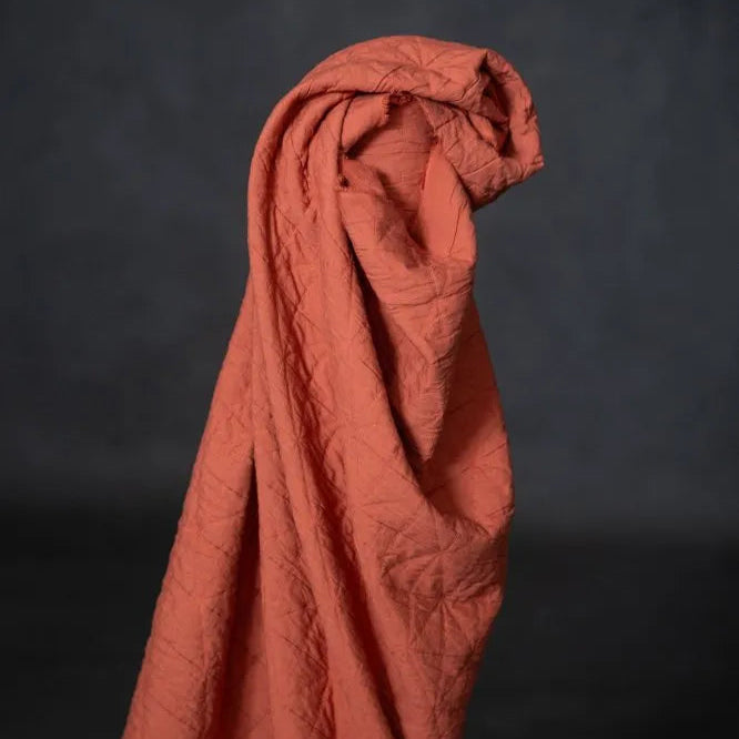Merchant & Mills-Jacquard Quilted Cotton, Orange Spritz-fabric-gather here online