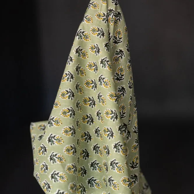 Merchant & Mills-Orla Sweet Block Print Indian Cotton-fabric-gather here online