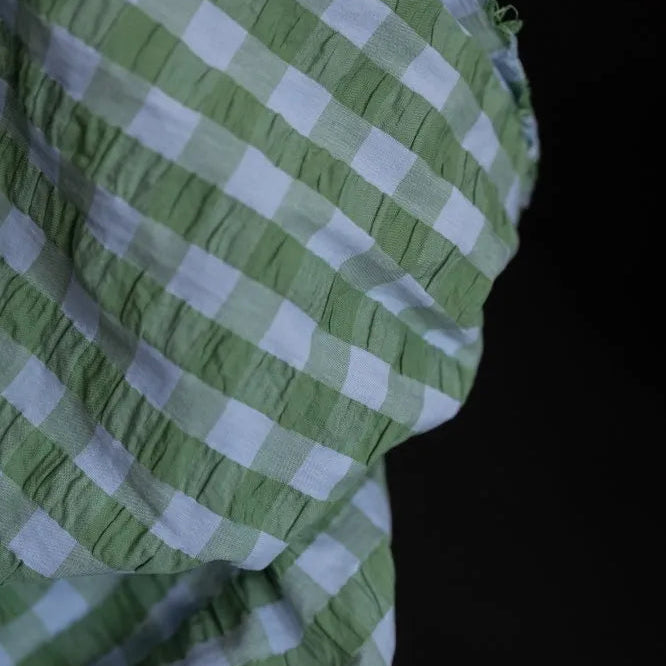 Merchant & Mills-Palm Sky Gingham Organic Cotton-fabric-gather here online