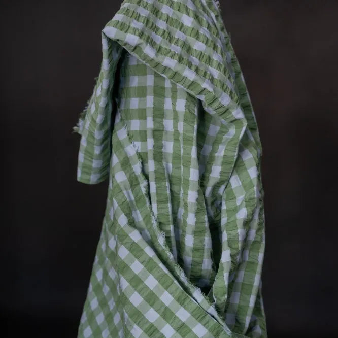 Merchant & Mills-Palm Sky Gingham Organic Cotton-fabric-gather here online