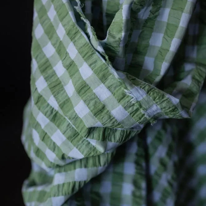 Merchant & Mills-Palm Sky Gingham Organic Cotton-fabric-gather here online