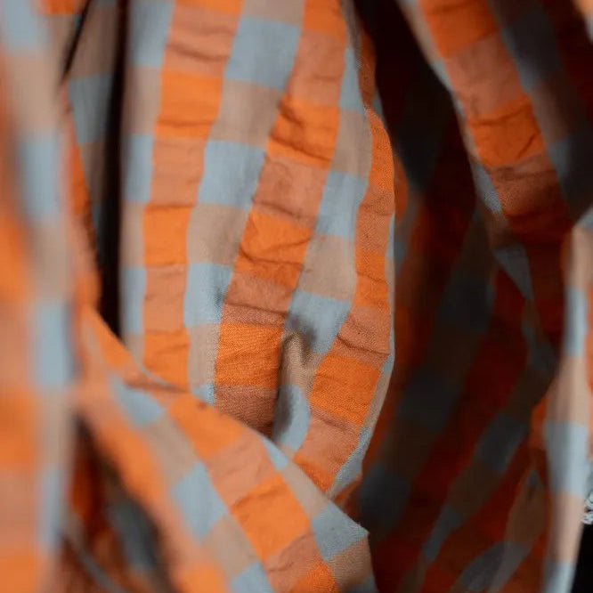 Merchant & Mills-Persimmon Gingham Organic Cotton-fabric-gather here online