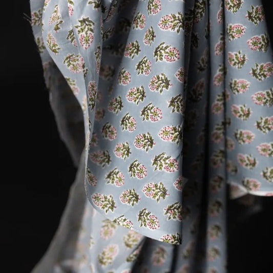 Merchant & Mills-Phoebe Blues Indian Cotton-fabric-gather here online