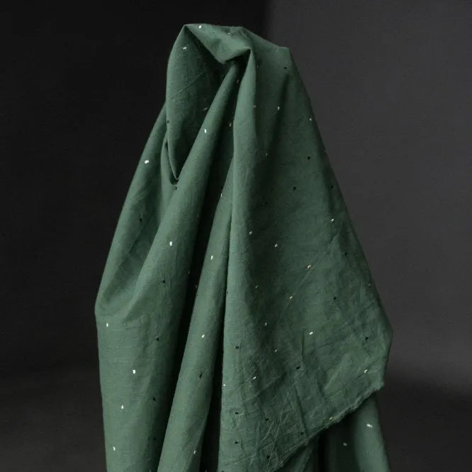 Merchant & Mills-Pisces Spot Embroidered Indian Cotton-fabric-gather here online