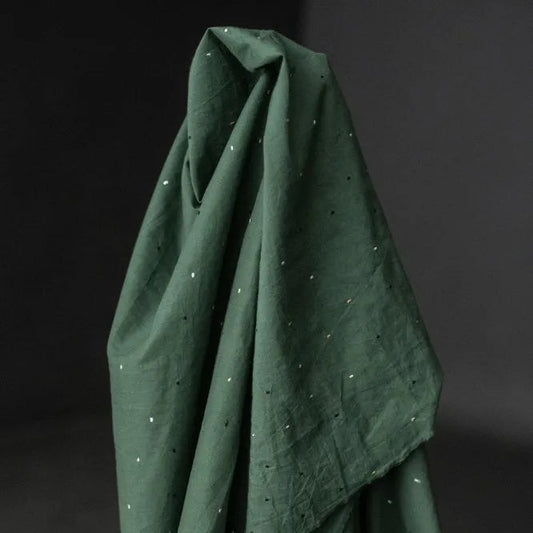 Merchant & Mills-Pisces Spot Embroidered Indian Cotton-fabric-gather here online