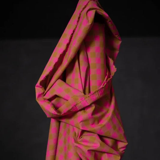 Merchant & Mills-Ritzy Watercolour Check Cotton-fabric-gather here online
