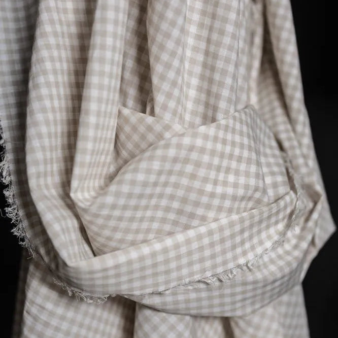 Merchant & Mills-Windle Watercolour Check Cotton-fabric-gather here online