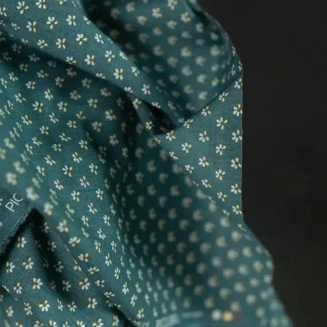 Merchant & Mills-Piccolino Teal Cotton/Linen-fabric-gather here online