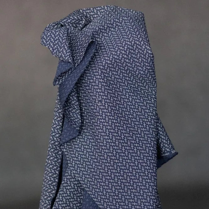 Merchant & Mills-Sukoshi Organic Seersucker Indigo-fabric-gather here online