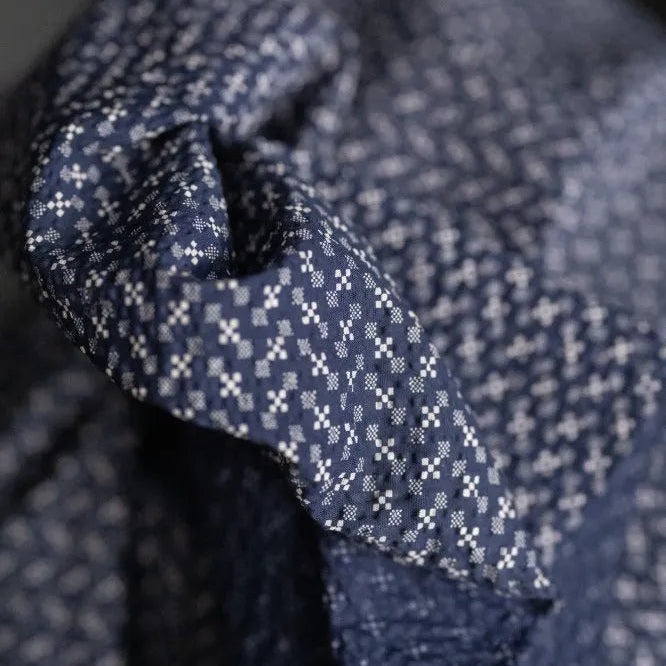 Merchant & Mills-Sukoshi Organic Seersucker Indigo-fabric-gather here online