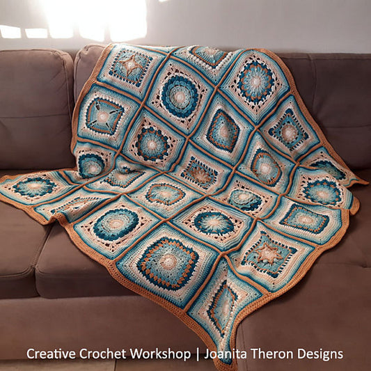 gather here classes-Crochet Block Blanket - October CAL-class-gather here online