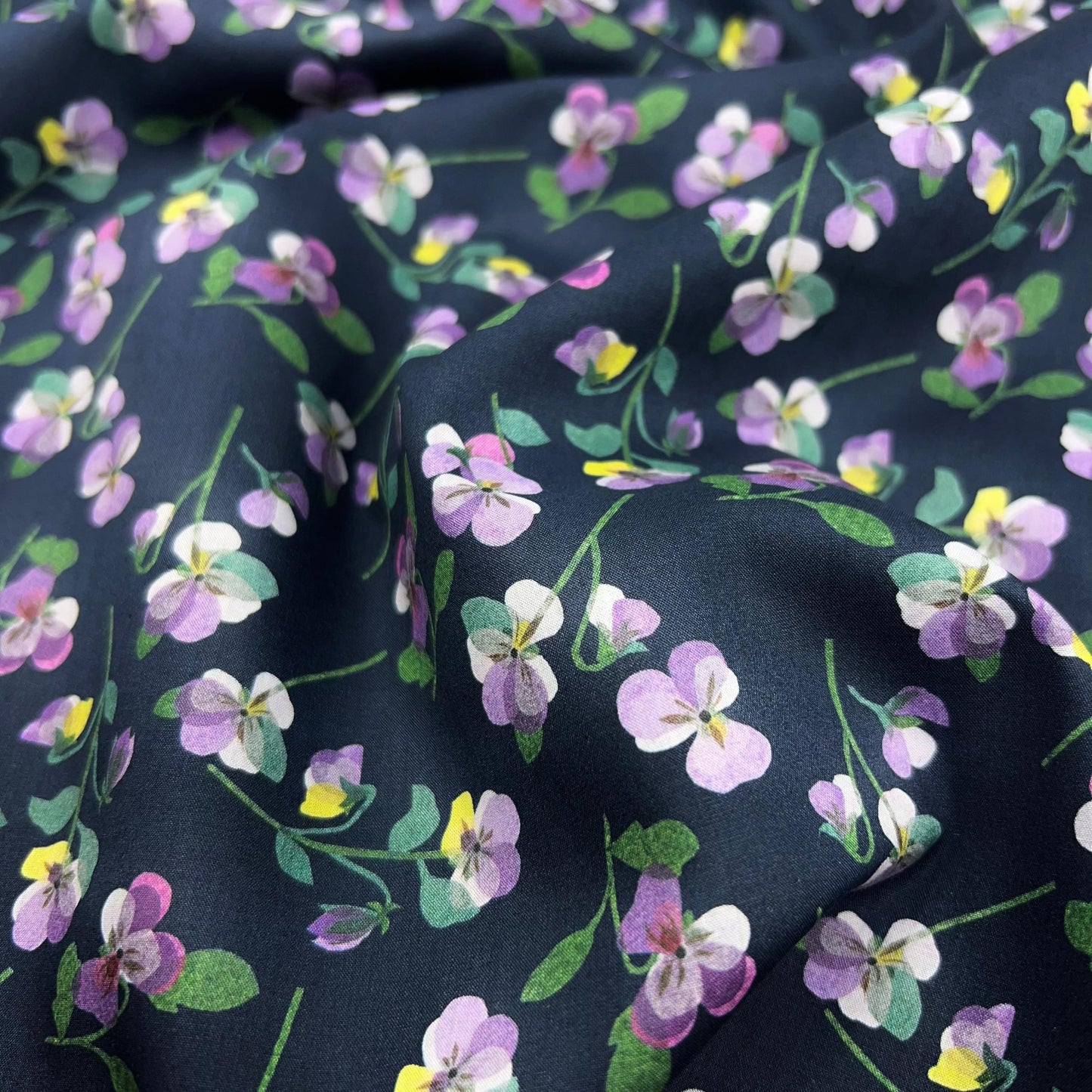 Liberty of London-Tana Lawn - Pansy Scatter-fabric-gather here online