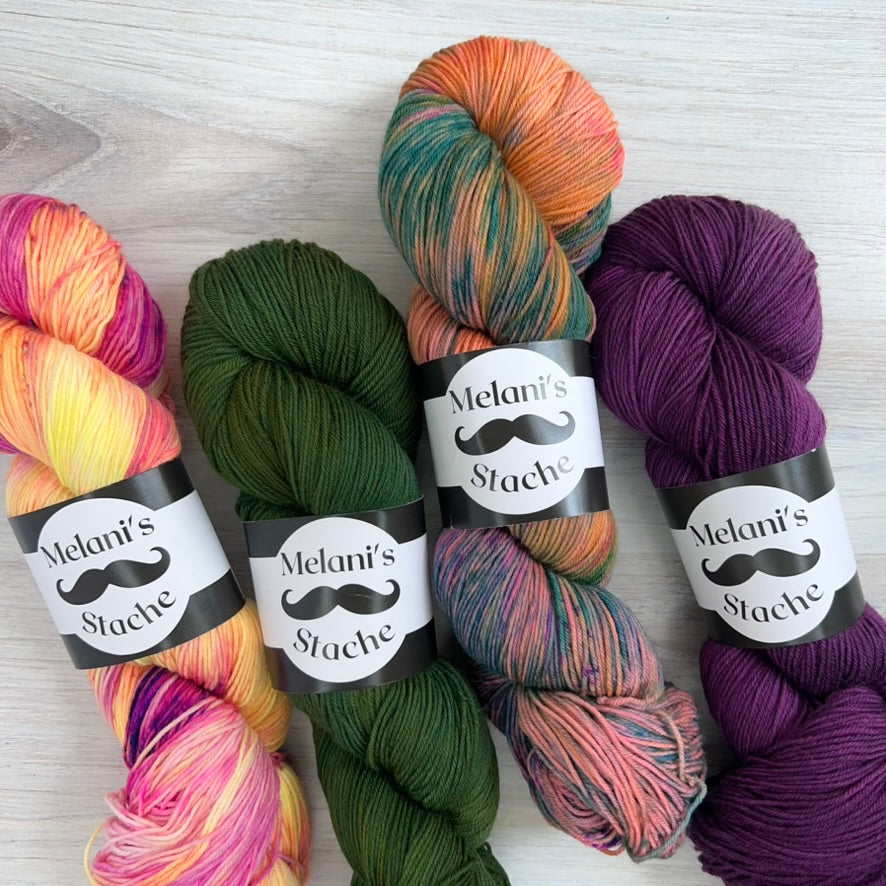 Melani's Stache-Tough Sock-yarn-gather here online