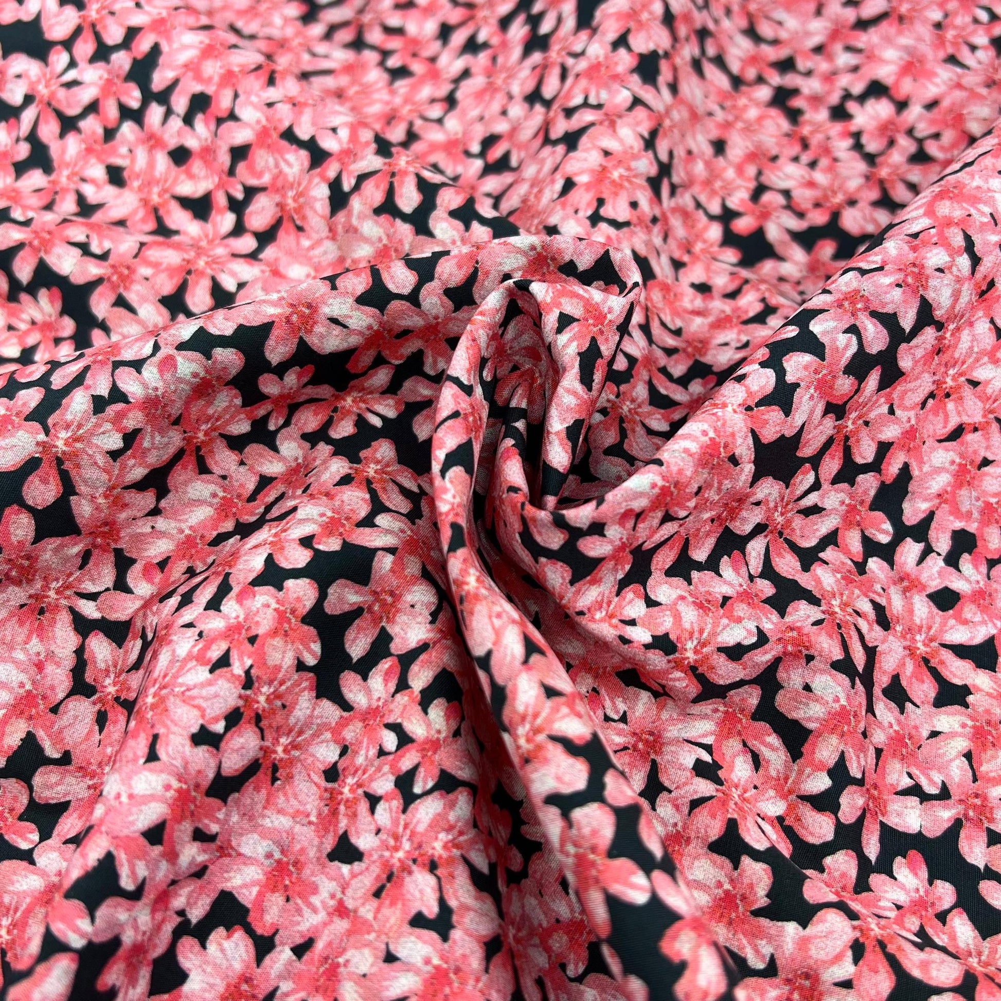 Lady McElroy-Pretty in Pink Cotton Poplin-fabric-gather here online