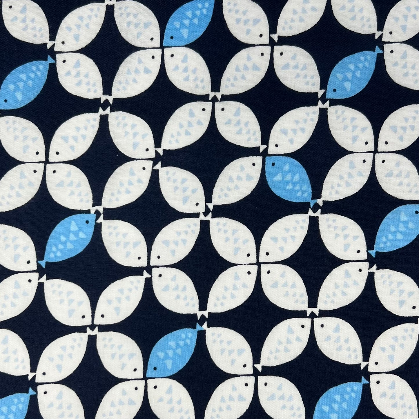 Sevenberry-Fish Flower on Cotton Sheeting-fabric-gather here online