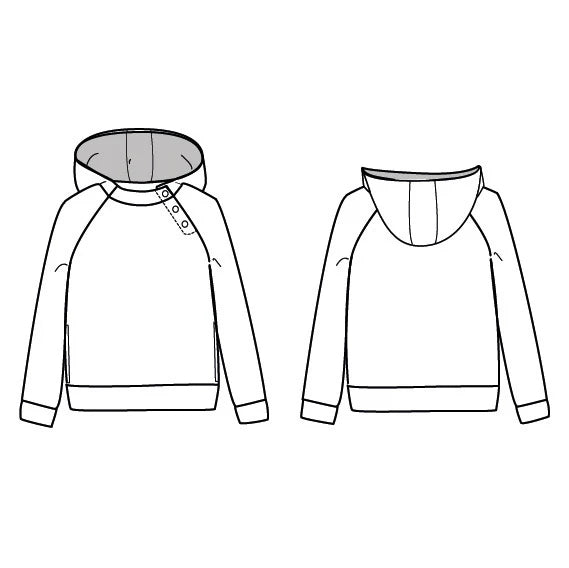 Ikatee-Charlie Hoodie Pattern-sewing pattern - kids-gather here online