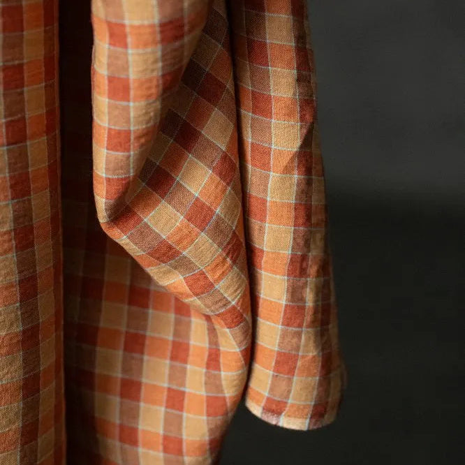 Merchant & Mills-Orange Grove Stripe Laundered Linen-fabric-gather here online