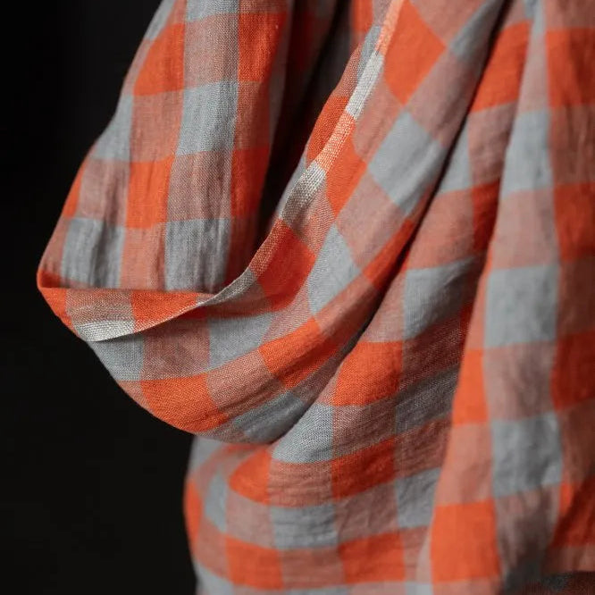 Merchant & Mills-Campari Spritz Laundered Linen-fabric-gather here online