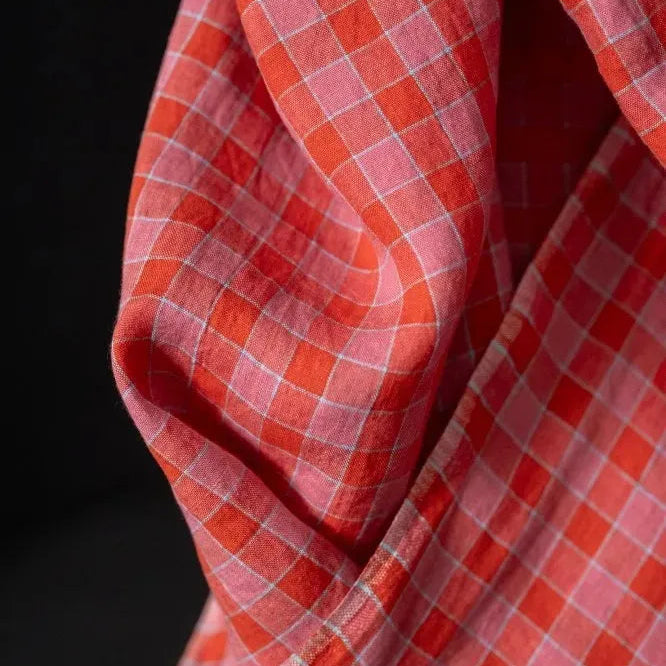 Merchant & Mills-Pink Pix Laundered Linen-fabric-gather here online