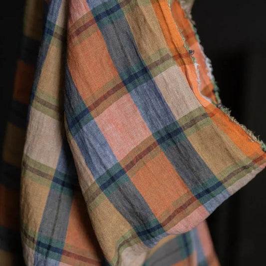 Merchant & Mills-Smoked Bergamont Laundered Linen-fabric-gather here online