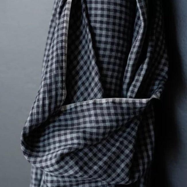 Merchant & Mills-Studio Gingham Laundered Linen-fabric-gather here online