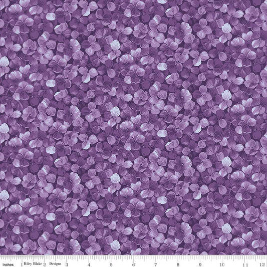 Riley Blake Designs-Allover Floral Purple Pearl-fabric-gather here online