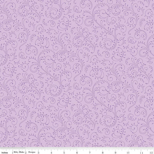 Riley Blake Designs-Scrolls Lavender Pearl-fabric-gather here online