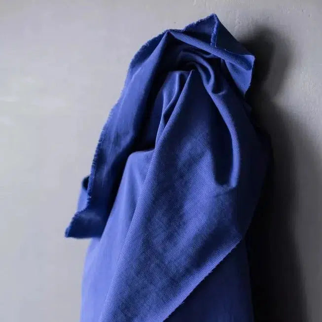 Merchant & Mills-Prussian Blue 8oz Organic Sanded Twill-fabric-gather here online