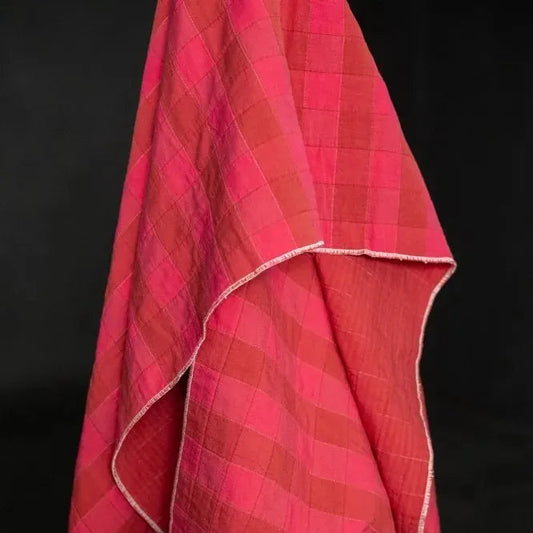 Merchant & Mills-Polly Gingham Cotton Jacquard-fabric-gather here online