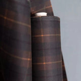 Merchant & Mills-Traditional Oilskin Hunter Brown Tartan-fabric-gather here online