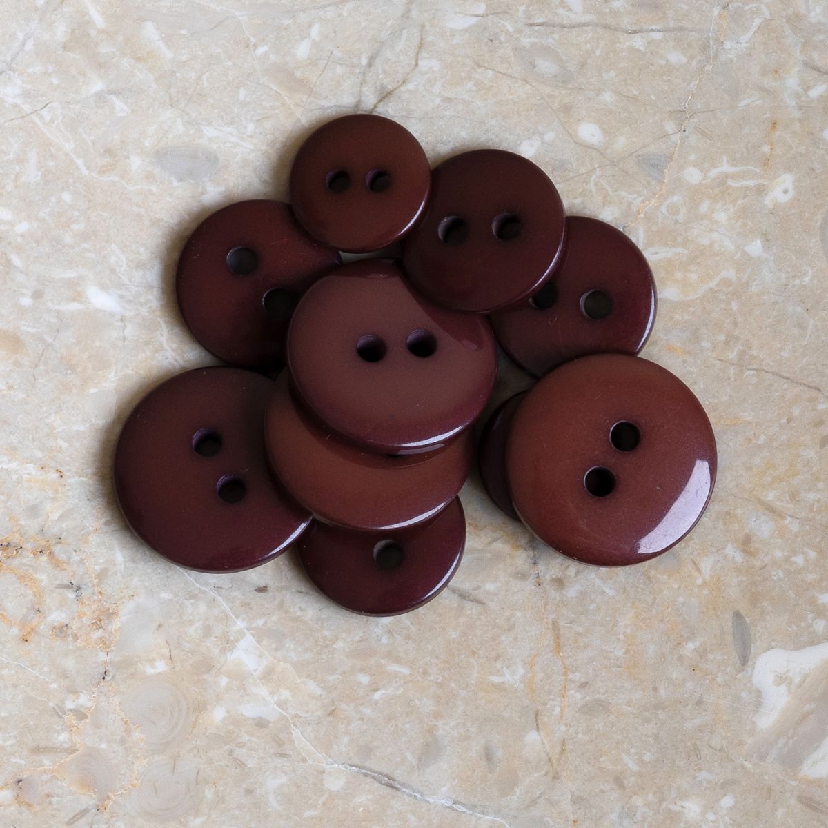 Atelier Brunette-10mm Classic Shine Button (each)-button-Rust / Crispy Brownie-gather here online