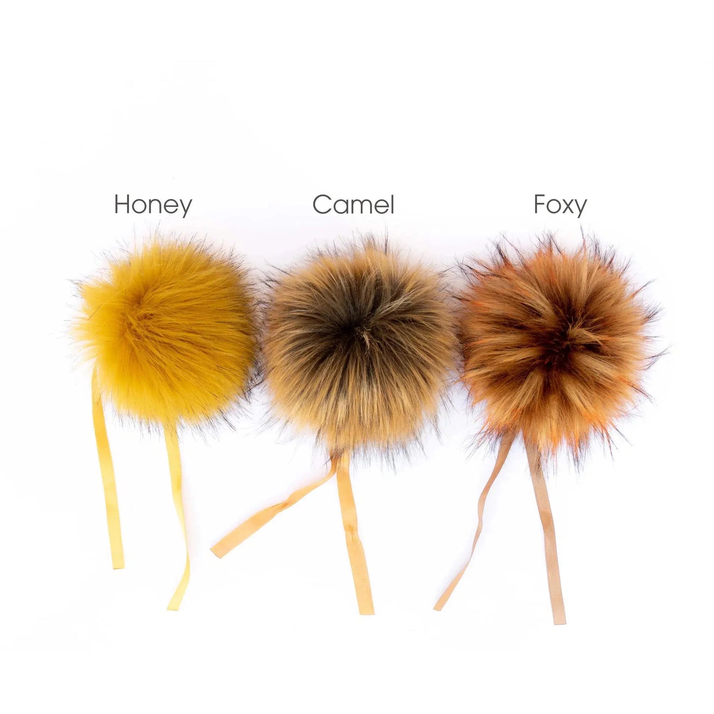 Ikigai Fiber-Faux Fur Pom-Pom, 15mm-pompoms-Camel-gather here online