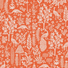 Cotton + Steel-Menagerie Silhouette Orange-fabric-gather here online