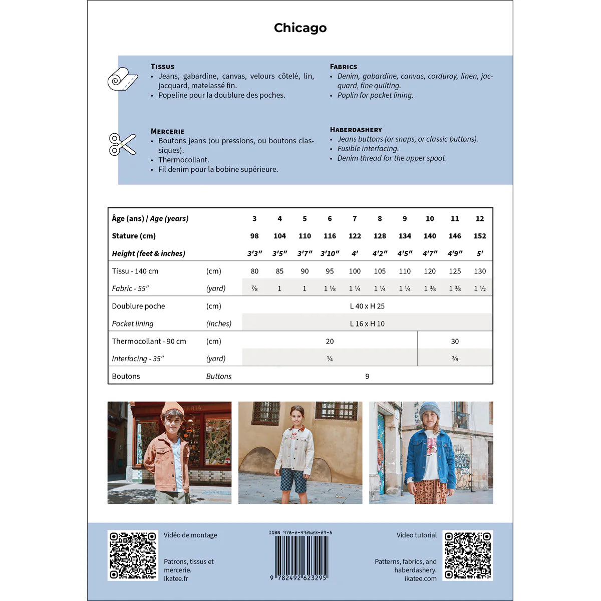 Ikatee-Chicago Jacket Pattern-sewing pattern - kids-gather here online