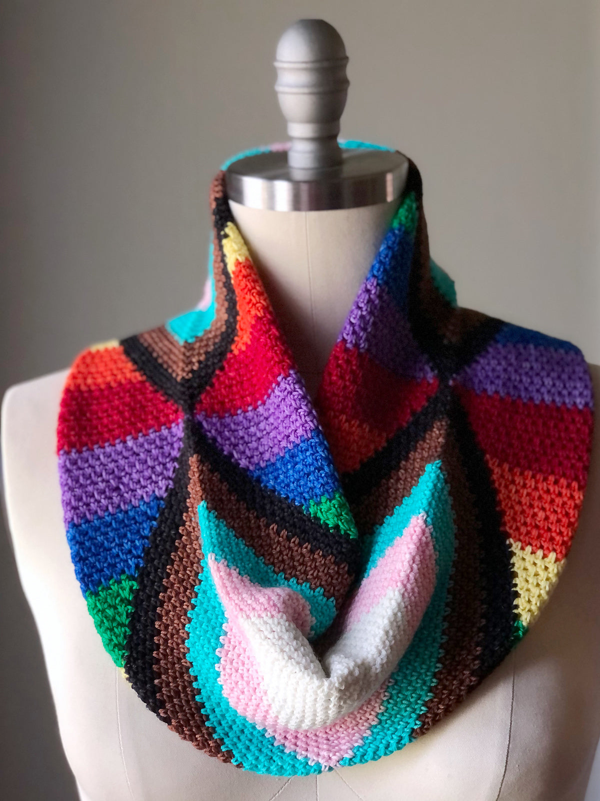gather here classes-Pride Progress Crochet Cowl - 2 sessions-class-gather here online
