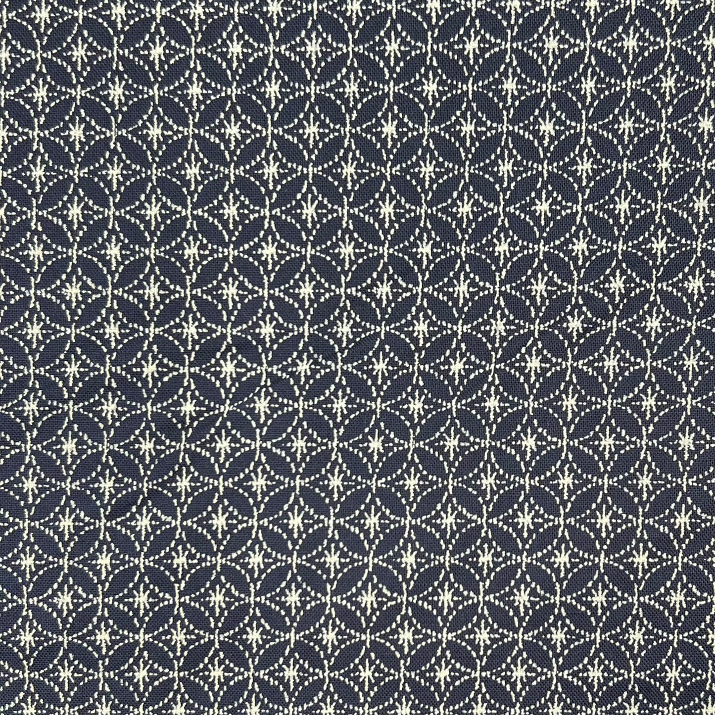 Westex-Indigo Flower Pattern on Cotton Sheeting-fabric-gather here online